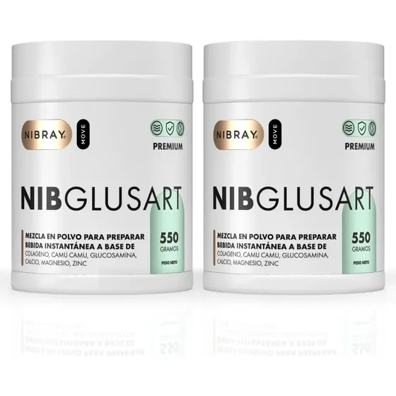 Colageno Hidrolizado Glucosamina Nibglusart Premium Sabor Natural Pack X 2 | Cuotas sin interés