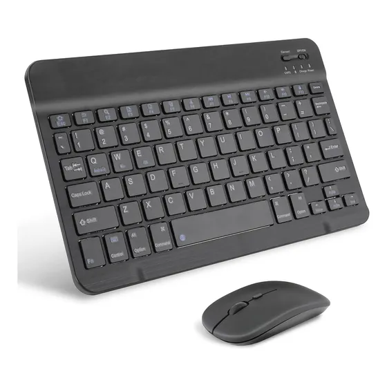 Kit Teclado E Mouse Sem Fio Bluetooth Ultra Portátil