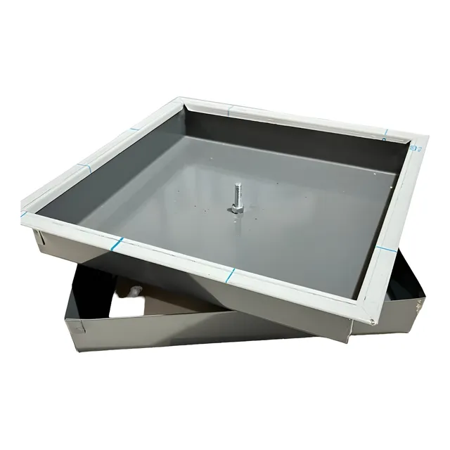 Tapa Cámara Séptica Reforzada 70x70 Cm De Chapa Ac.inox Cu