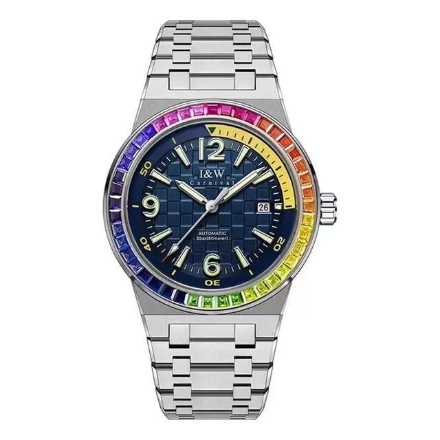 Carnaval Hombre Reloj Automático,42mm De Lujo Reloj Y93fd