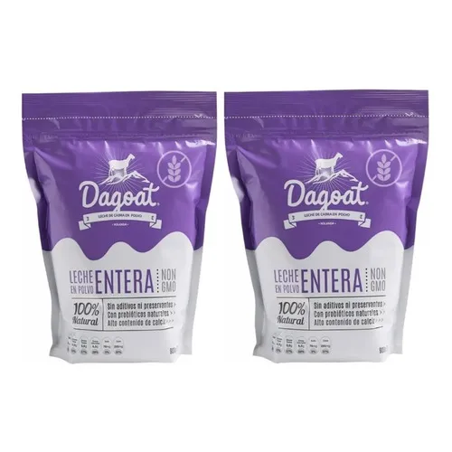 Leche De Cabra En Polvo Entera 900gr Dagoat Pack 2 Unid