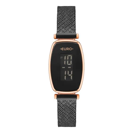 Relógio Euro Feminino Fashion Fit Glam Preto - Eujhs43aac/4p
