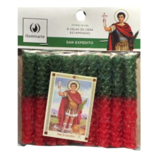 Velas De Miel San Expedito Bicolor - Pack X9