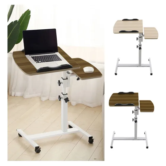 Mesa Portatil Laptop Extensible Metálica Ajustable Con Rueda
