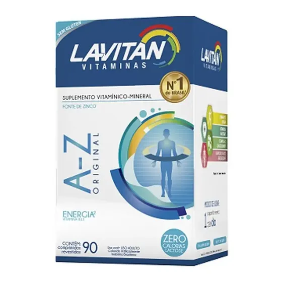 Lavitan AZ Homem 90 Comprimidos Suplemento Alimentar Multivitamínico A Z Cimed