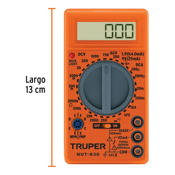 Multimetro Digital Truper Mut-830
