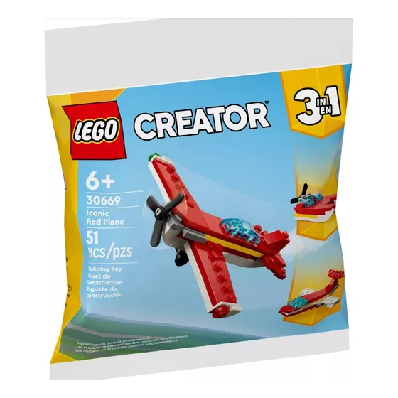 Lego 30669 Creator 3 En 1 Avion Rojo Clasico 51 Pzs
