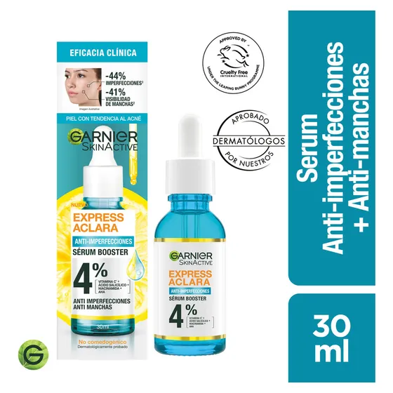 Sérum Garnier Skin Active Anti-imperfecciones Con Ácido Salicílico Día/Noche
