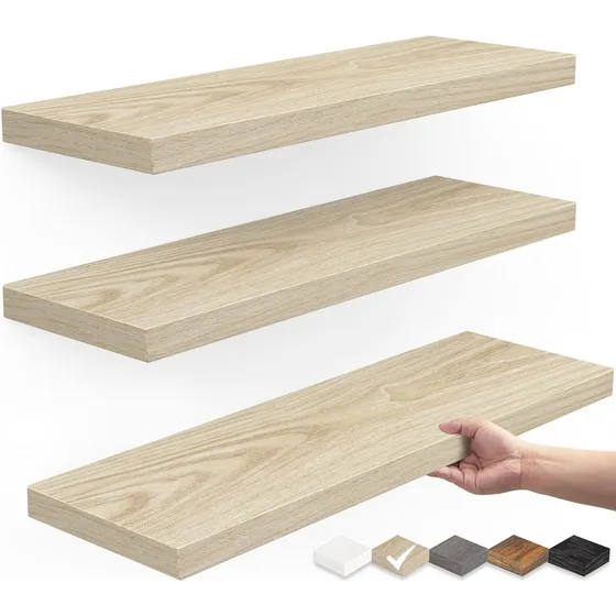 Repisas Flotantes De Melamina Modernas Kit X3 Colores