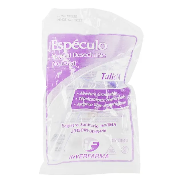 Espéculo Vaginal Desechable Estándar Inverfarma