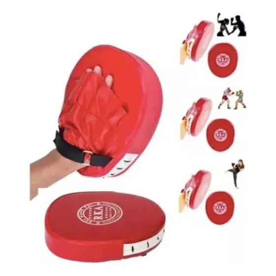 Pack X2 Guantes Focos Karate Taekwondo Entrenamiento