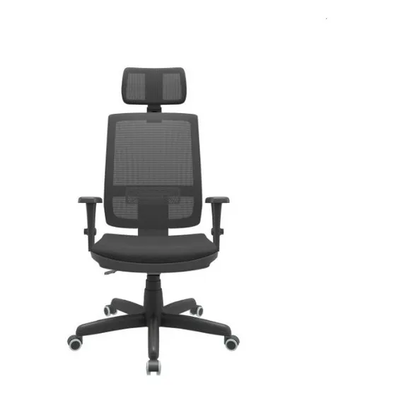 Cadeira Brizza 3d Back System Com Apoio Diversas Cores Cor Preto Material Do Estofamento Poliéster Crepe