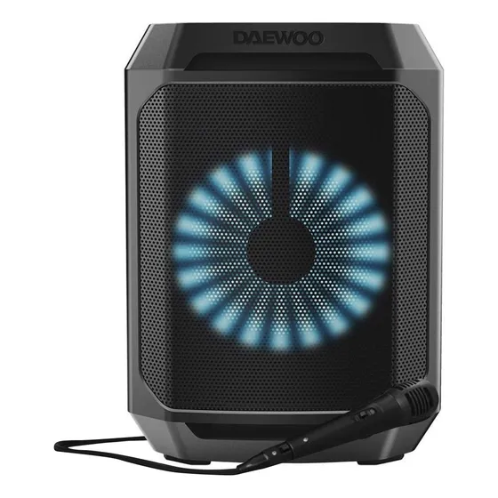 Bocina Bafle Portátil Bluetooth Recargable 8 Daewoo Dw-savage Radio Fm Tws Con Micrófono Color Negro 30w Rms Dw2008