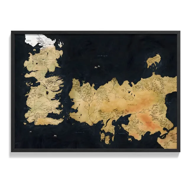 Cuadro Poster Game Of Throne Mapa 33x43