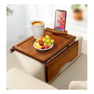 Bandeja De Mesa Del Brazo Del Sofá Con Soporte Para Teléfono Bandeja De Mesa Del Brazo Del Sofá Con Soporte Para Teléfono