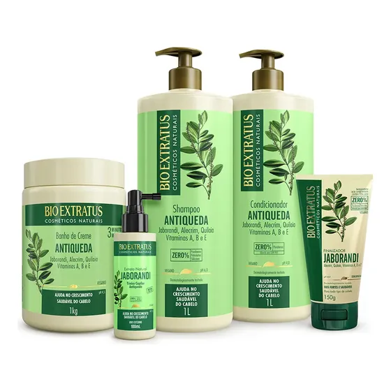 Kit Completão 5 Produtos Jaborandi Antiqueda Bio Extratus