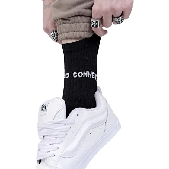 Medias De Algodon 100% Connected Largas Moda Calidad X3 Pare