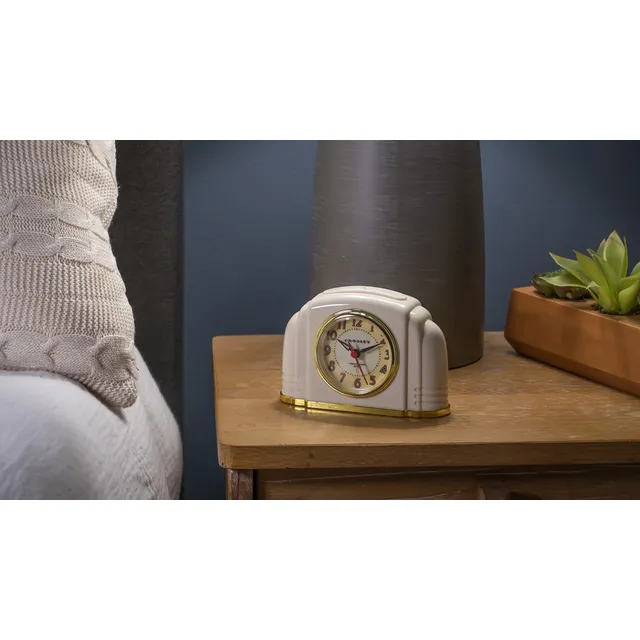 Crosley Reloj Despertador Analogico Art Deco Vintage Luz