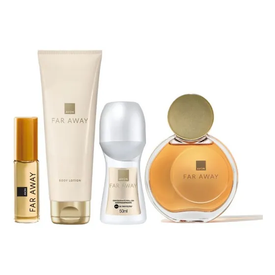 Set X4 Far Away Avon | Perfume, Crema Y Desodorante