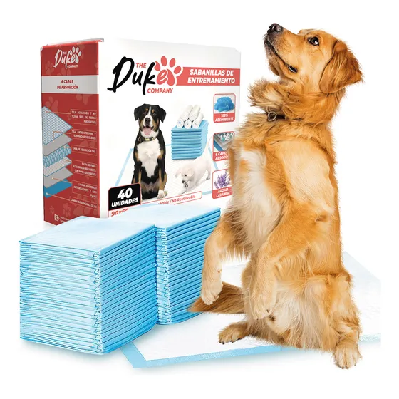Sabanillas Para Perro 90x60 Duke 6 Capas Aromáticas 40u
