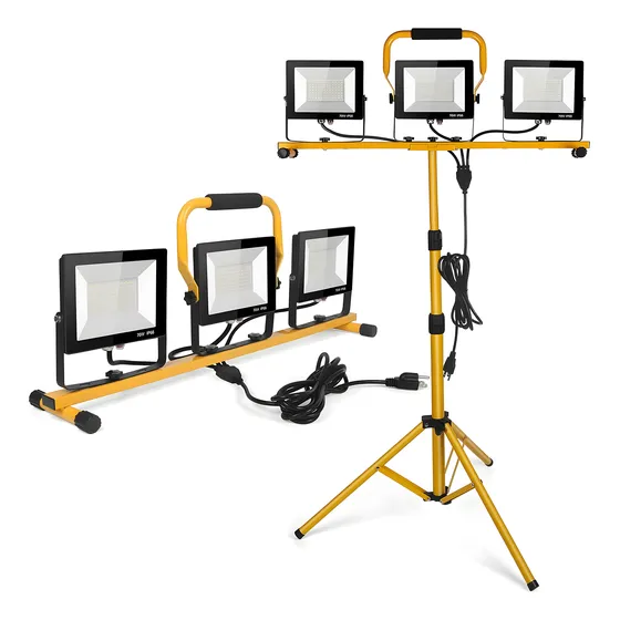 Tripie Con 3 Reflectores Led 70w Ajustable Y Portátiles