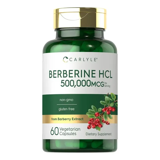Berberine Hcl 500.000 Mcg | 60 Vcaps | Berberina Carlyle!! Sabor Sin Sabor | Cuotas sin interés