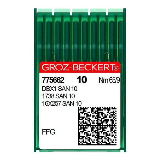 20 Agujas Groz-beckert® Dbx1 San10/1738 San10- 65/9, Ffg