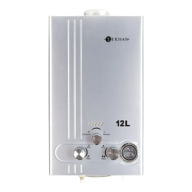 Calentador Instantáneo Supergas Terhan 12l Inox Calefon