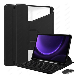 Para Galaxy Tab S9 Fe New Capa Giratória Com Teclado+mouse Para Galaxy Tab S9 Fe New Capa Giratória Com Teclado+mouse