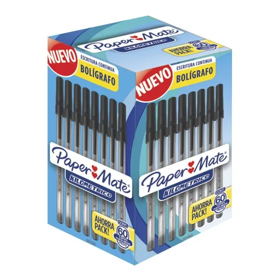Boligrafo Kilometrico Paper-mate Negro X60 Und