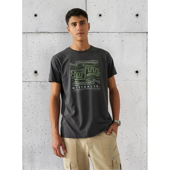 Remera Manga Corta Mistral Hombre Camiseta De Algodón