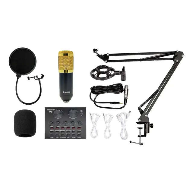 Microfono Condenser Estudio Youtube Stream Podcast + Brazo