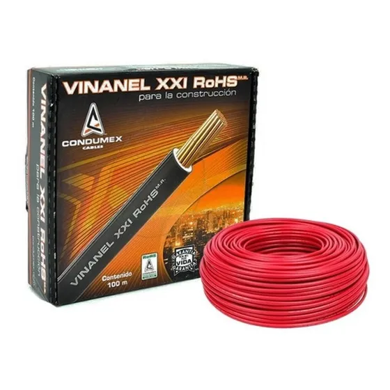 Caja De Cable Eléctrico Calibre 10 Thw 100m Rojo Condumex