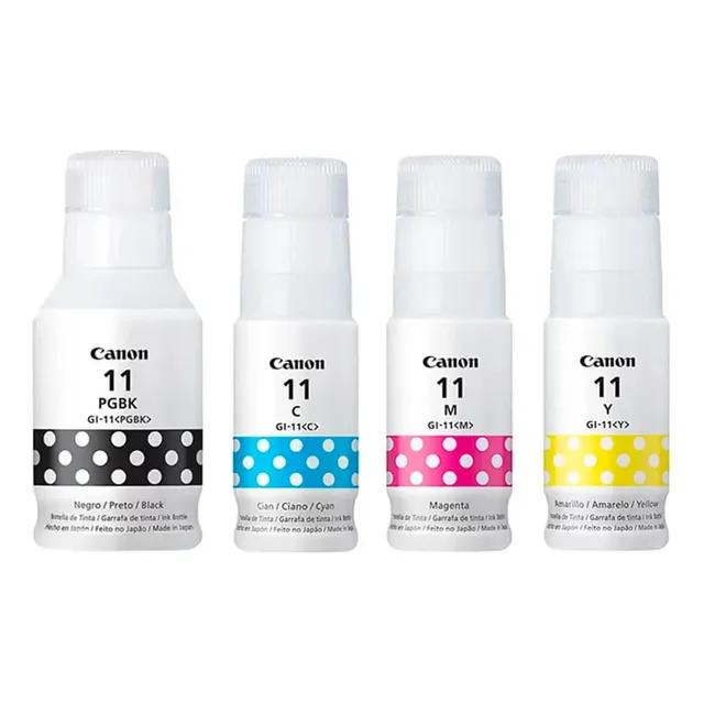 4 Tintas Original Gi-11 Canon G2160 G1130 G4170 G3180 G4180 Negro/cian/magenta/amarillo