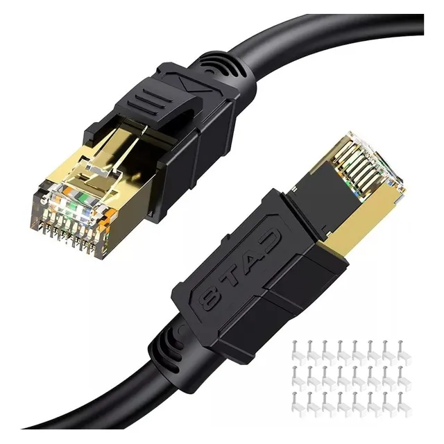 Cable Red Cat 8 Rj45 Sftp Ethernet 40 Gbps 30 Metros