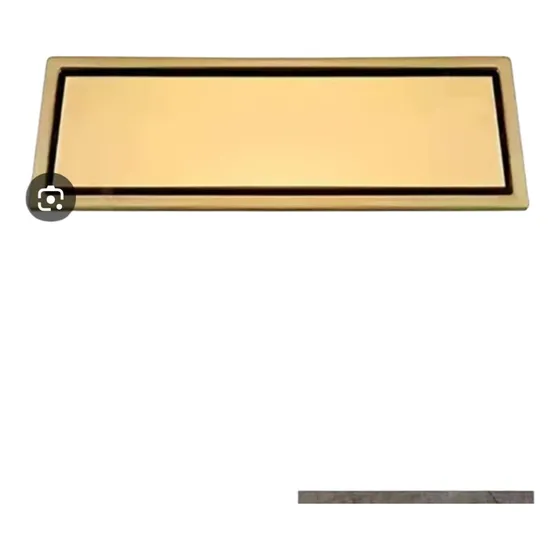 Eut Rejilla Centro Piso Dorada Satin 30x10 Ducha