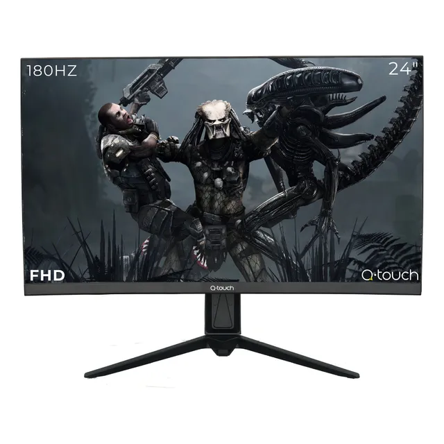 Monitor gamer curvo 24" Q-Touch Q-Touch Gaming LED negro 127V