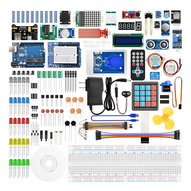 Completo Kit Compatible C/ Arduino Unocon Espa'ol Tutorial