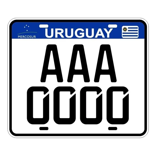 Matrícula De Moto Mercosur Decorativa O Provisoria En Pvc
