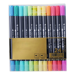 Marcador De Colores De Doble Cabeza De 24 Colores, Cabeza Bl Marcador De Colores De Doble Cabeza De 24 Colores, Cabeza Bl