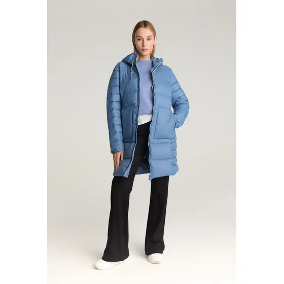 Campera Larga Ultraliviana Con Capucha Mujer Desiderata