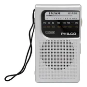 Radio A Pilas Philco Icf-20 Fm/am Portable De Bolsillo Color Gris