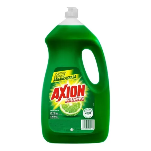 Jabón Líquido Axion Arrancagrasa Limón 2.8 L Drop002