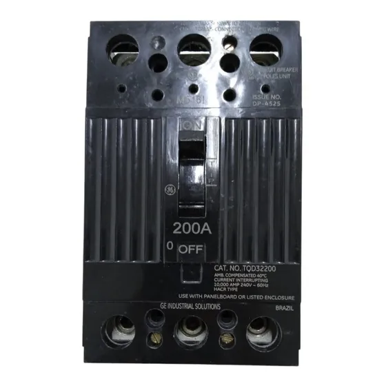 Breaker Principal Industrial 3x200 Tqd Caja Moldeada Ge