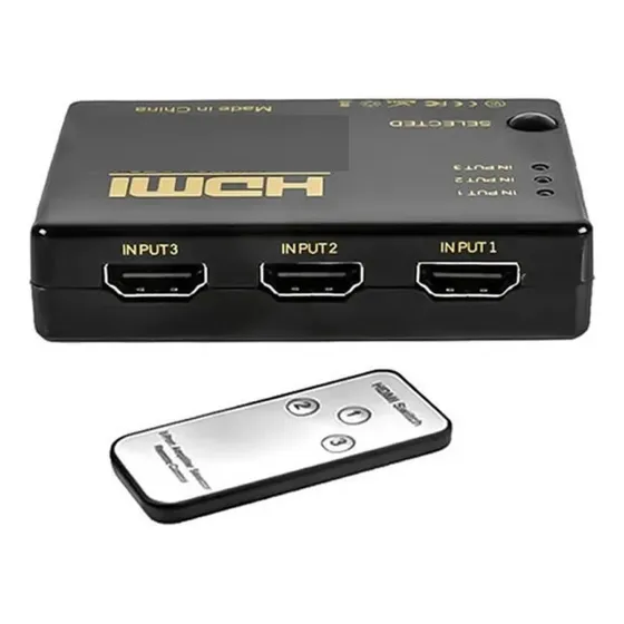 Switch Hdmi 1080p 3 Entradas 1 Salida Tv Dvd Ps3 Blueray Mdj
