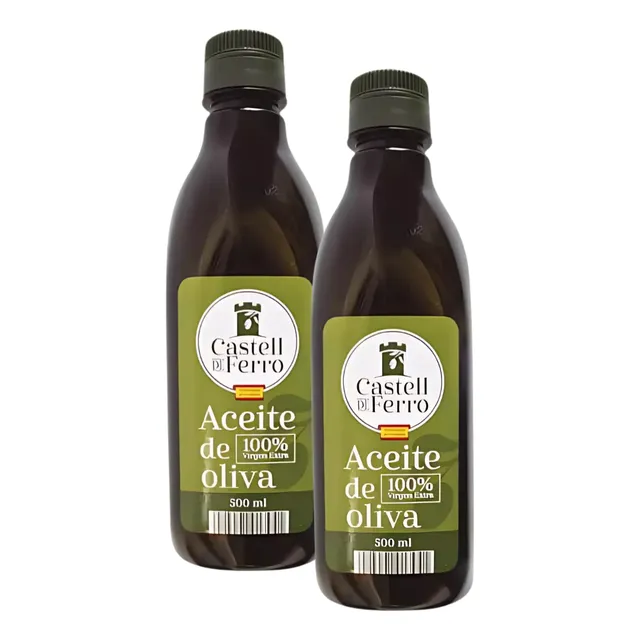 2 Aceite Oliva Español Castell De Ferro Botella 500ml