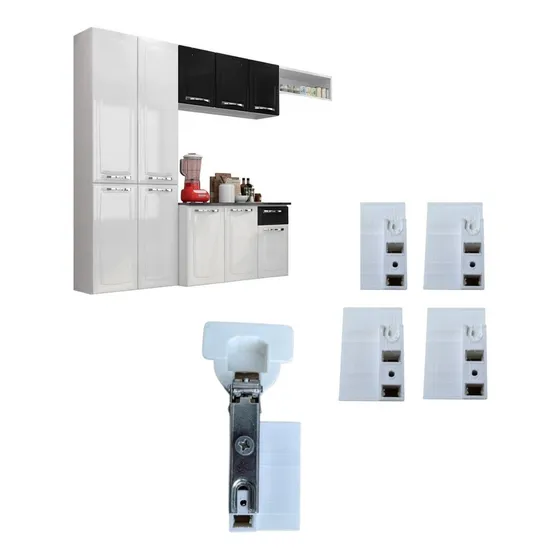 Calço Suporte Dobradiça Armário De Aço Itatiaia Kit 4un