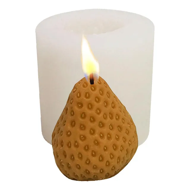 Molde De Silicona Para Velas Molde De Yeso Con De Fresa 3d M
