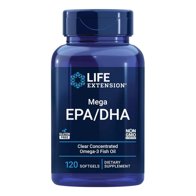 Mega Epa/dha Life Extension 120 Cápsulas Blandas Sabor Sin Sabor