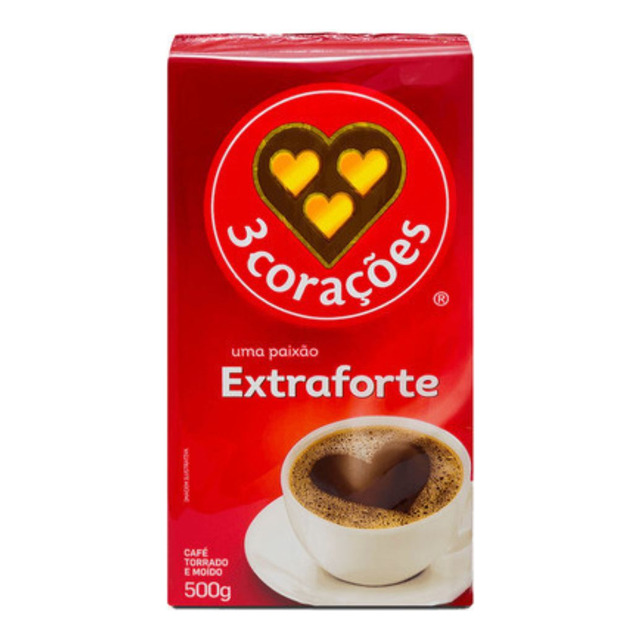 Café Torrado E Moído A Vácuo Extraforte Pacote 500g 3 Corações Café Torrado E Moído A Vácuo Extraforte Pacote 500g 3 Corações